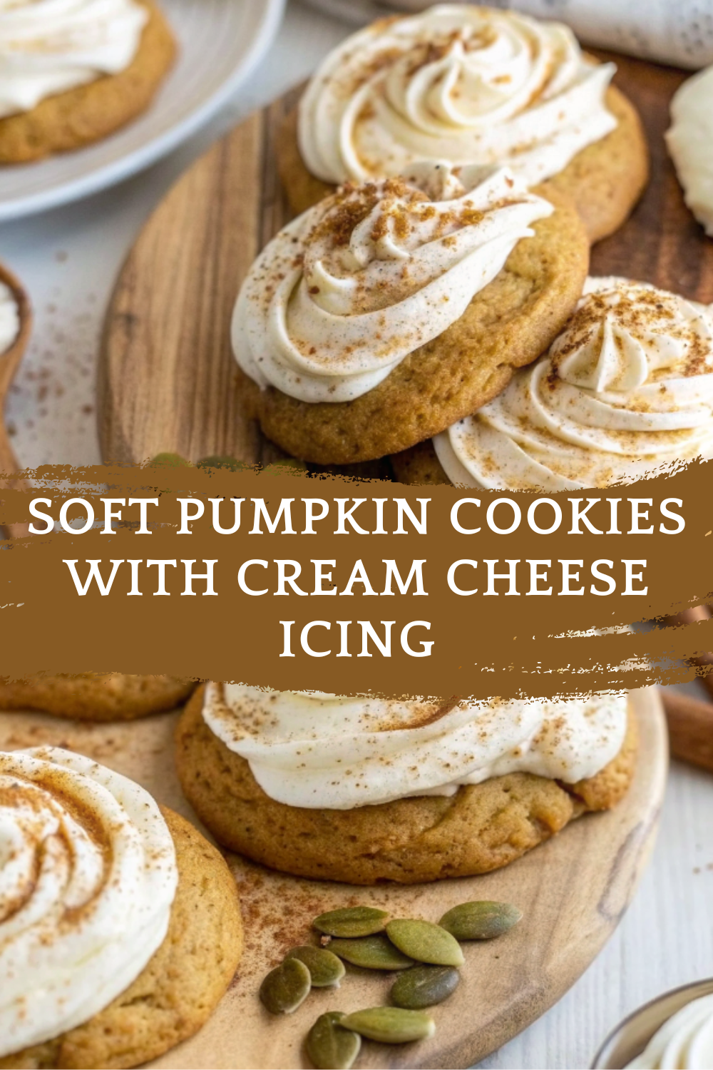 Soft Pumpkin Cookies with Cream Cheese Icing | A Fall Favorite