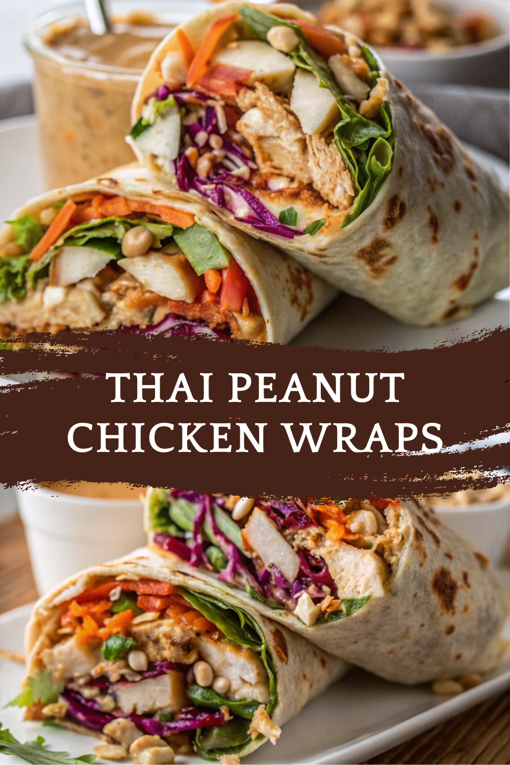 Thai Peanut Chicken Wraps