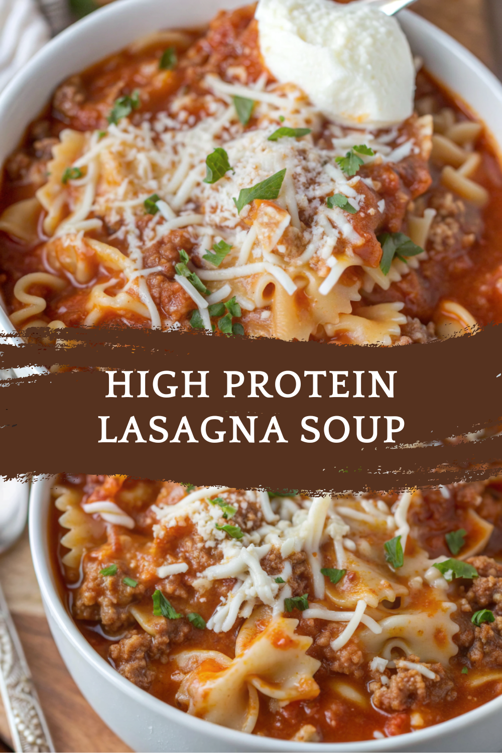 High Protein Lasagna Soup