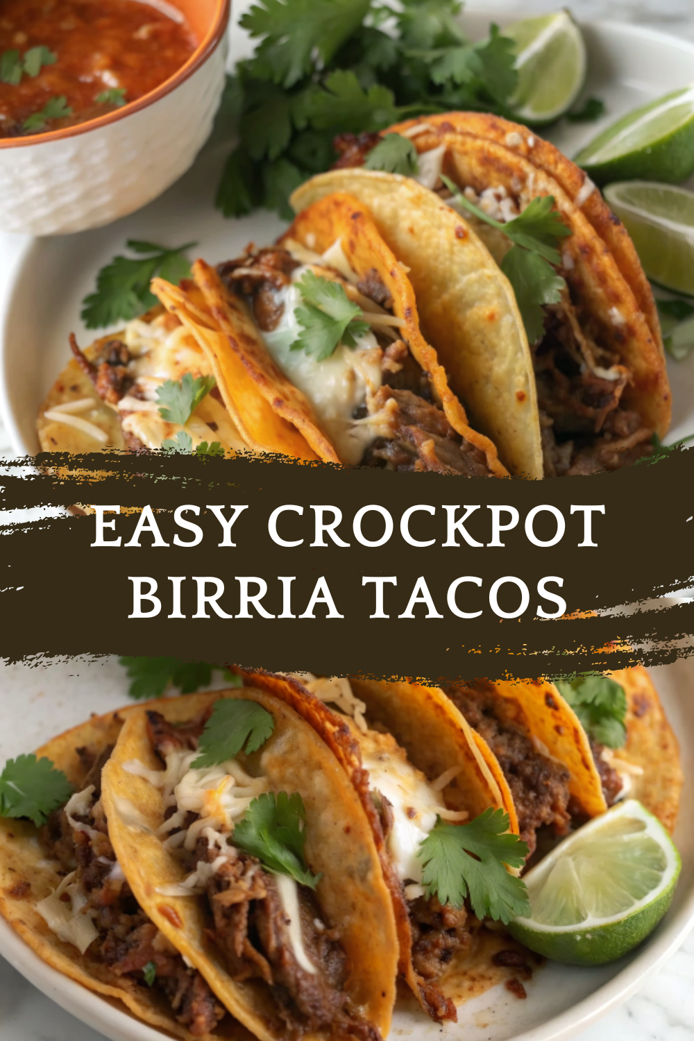 Easy Crockpot Birria Tacos | Juicy & Flavorful