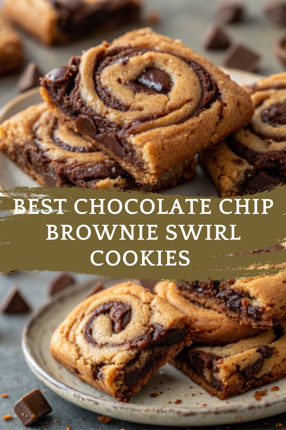 Best Chocolate Chip Brownie Swirl Cookies (Brookies) Recipe
