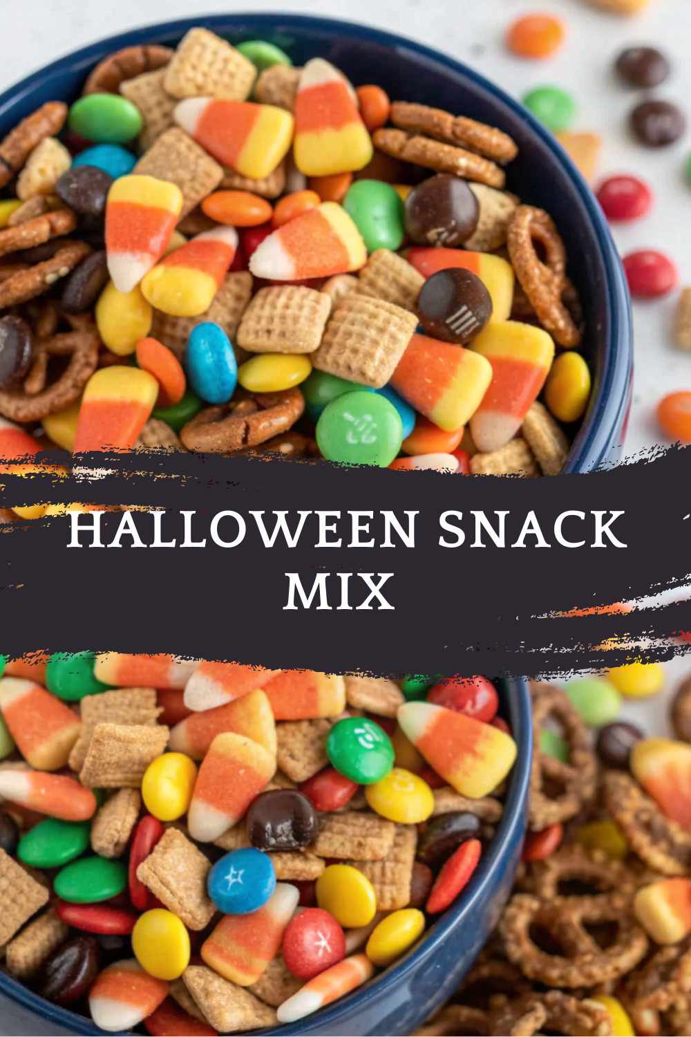 Candy Corn Snack Mix | Best Halloween Snack Mix Recipe With M&Ms