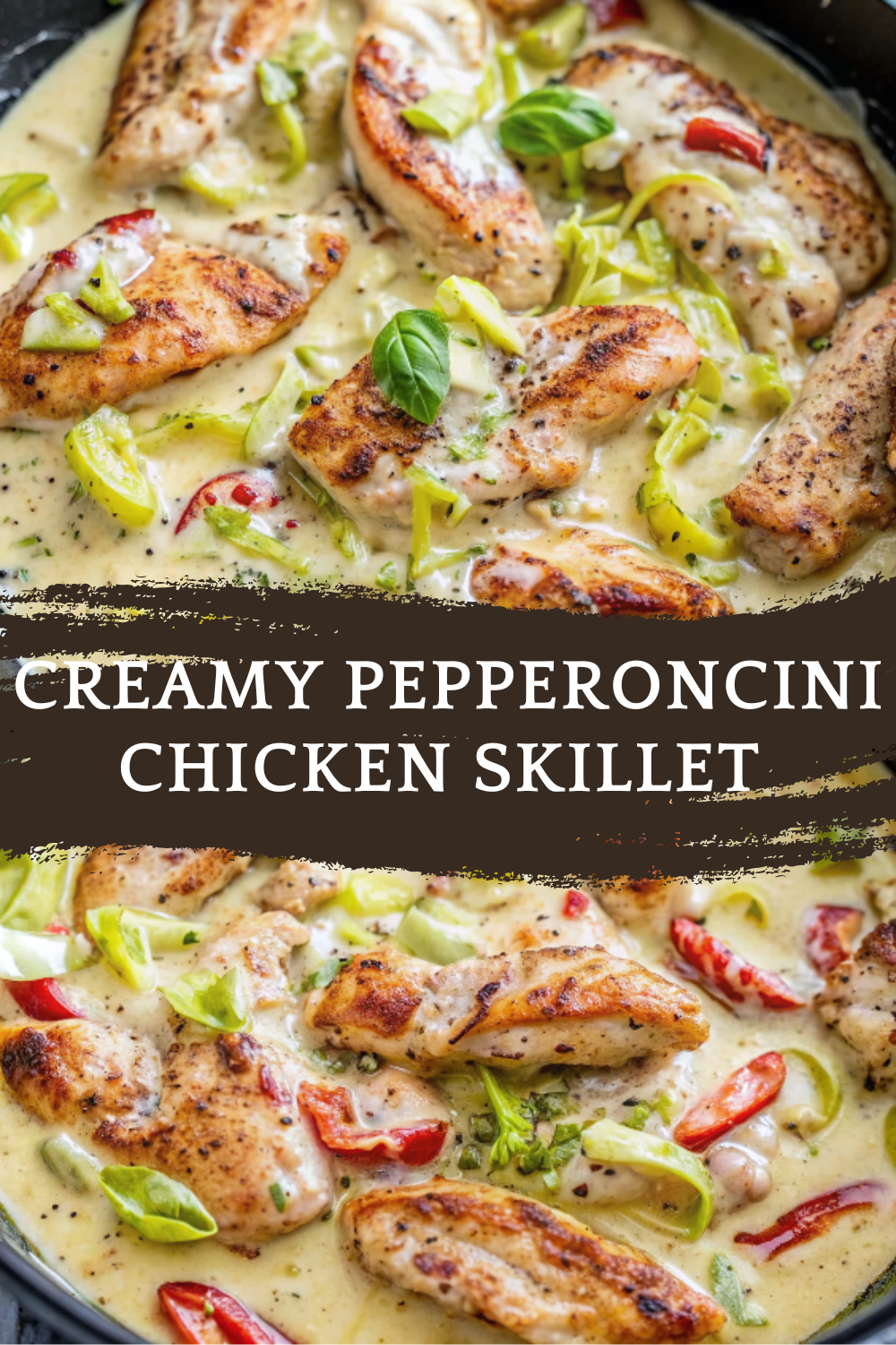 Creamy Pepperoncini Chicken Skillet – Tangy, Savory, and Comforting