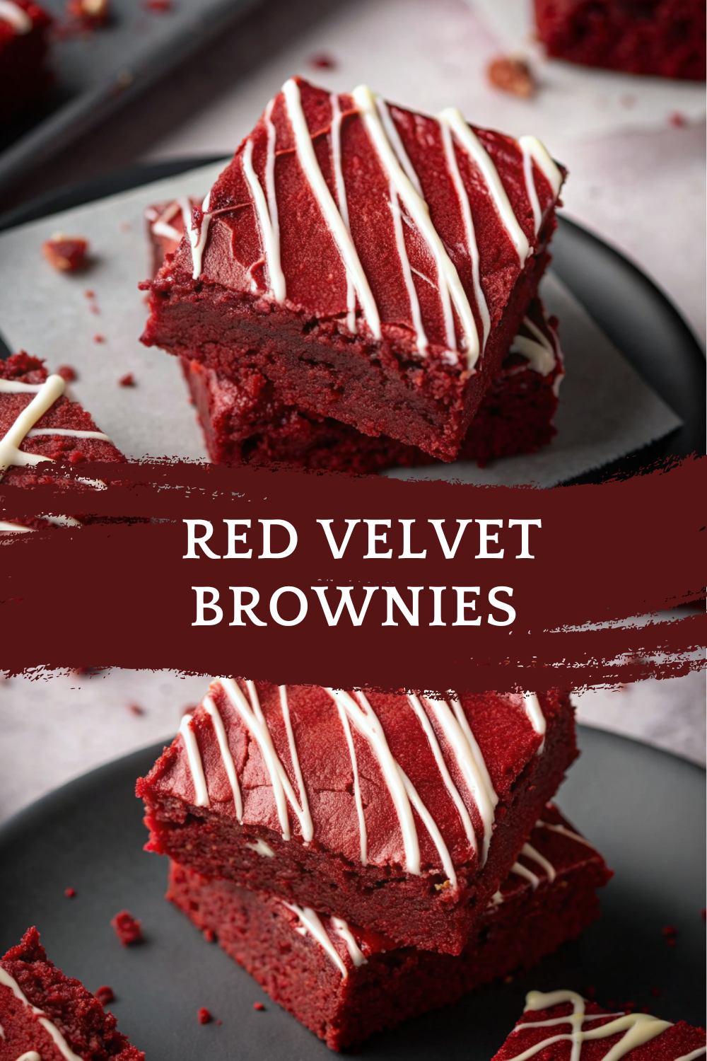 A Must-Try Red Velvet Brownies Recipe: Fudgy Chocolate Brownies with Creamy Drizzle!