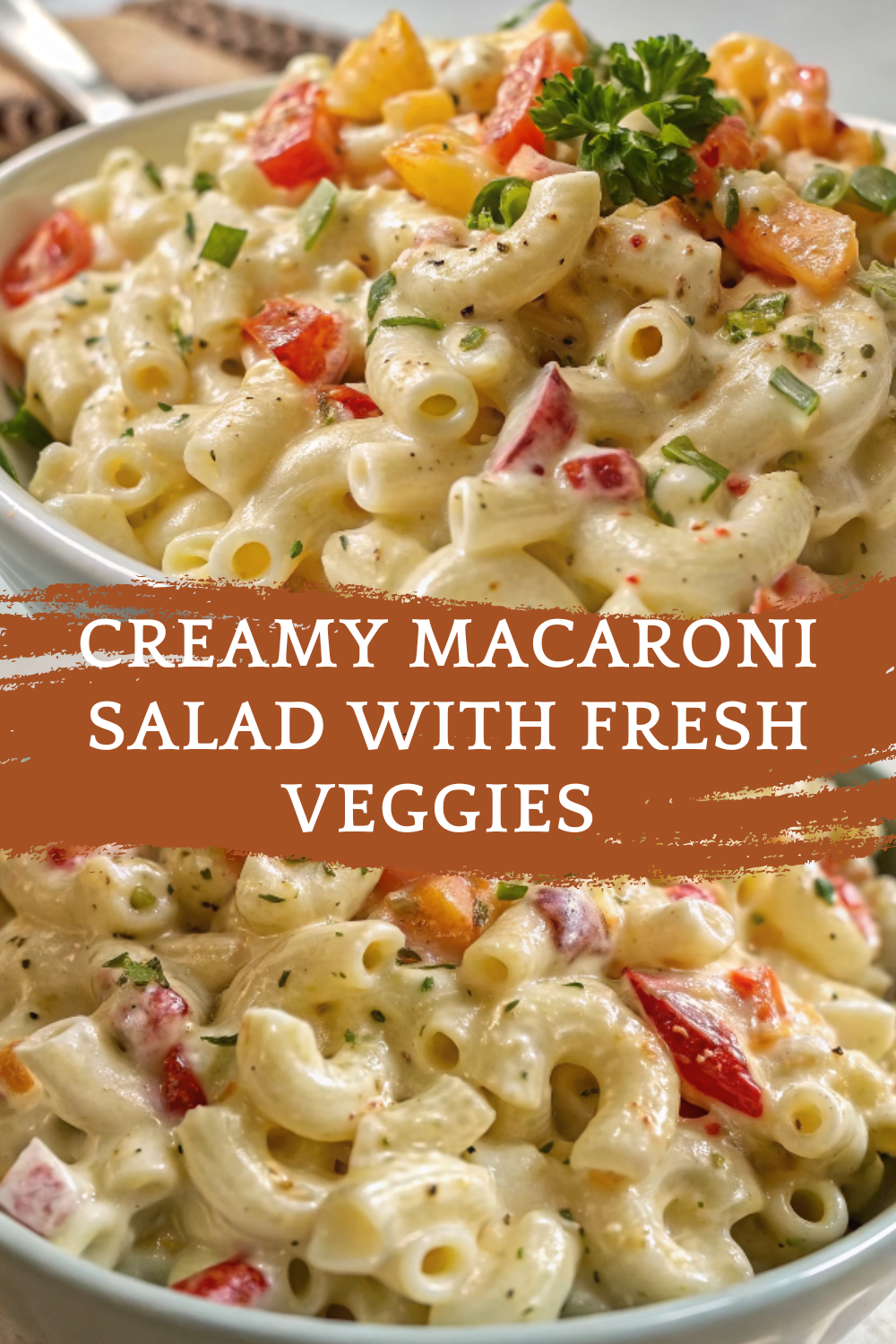 Creamy Macaroni Salad with Fresh Veggies – Guy Fieri Inspired Recipe