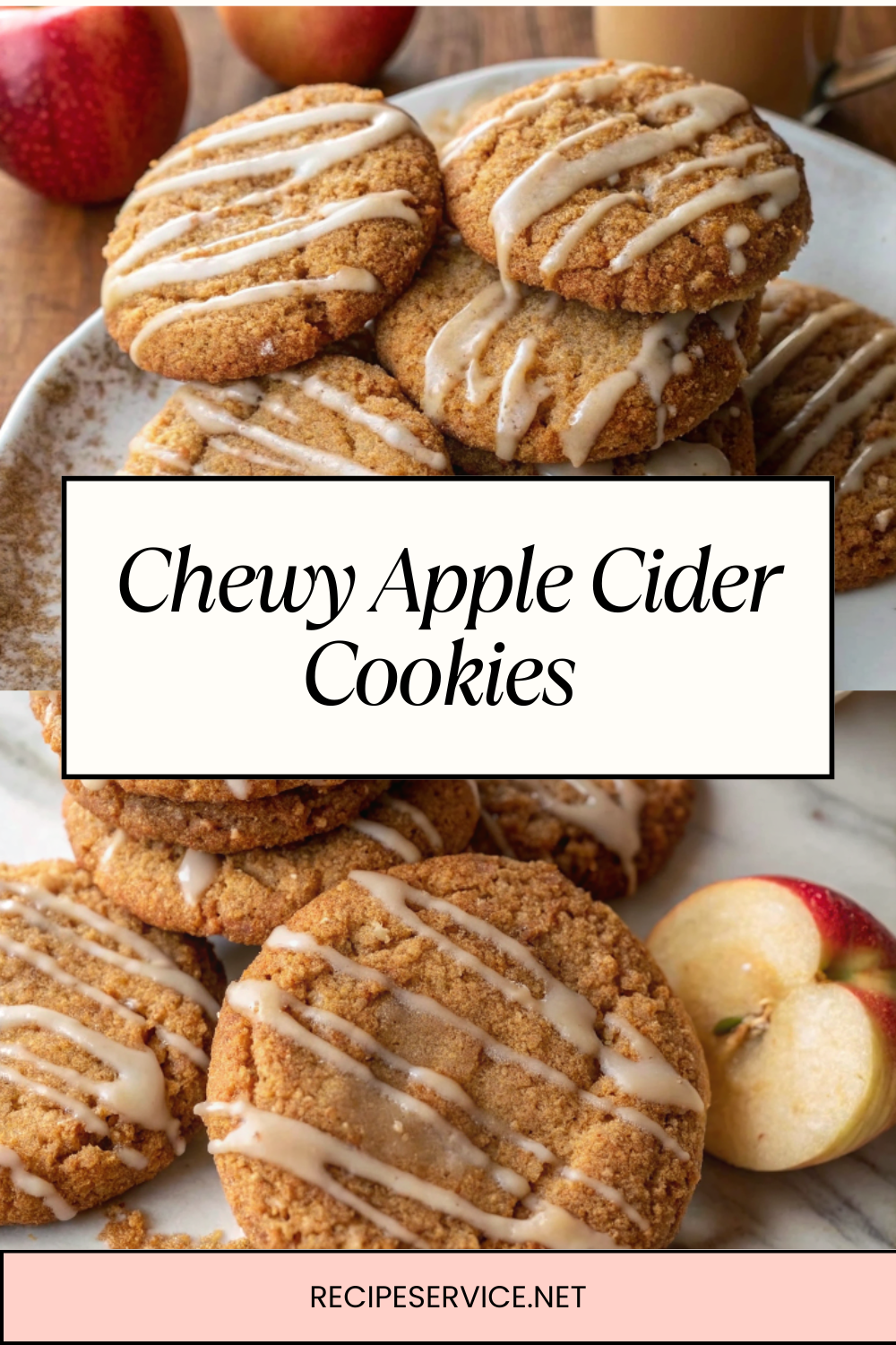 Chewy Apple Cider Cookies with Cinnamon Sugar Glaze | Cozy Fall Baking