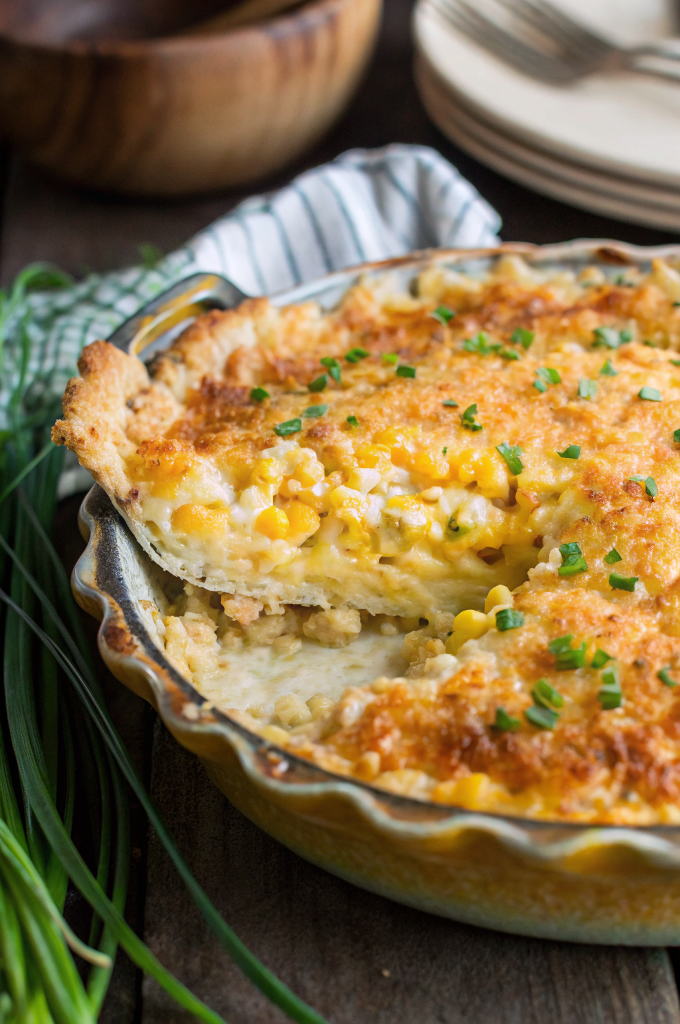 Cheddar Sweet Corn Pie – A Creamy, Savory Comfort Dish