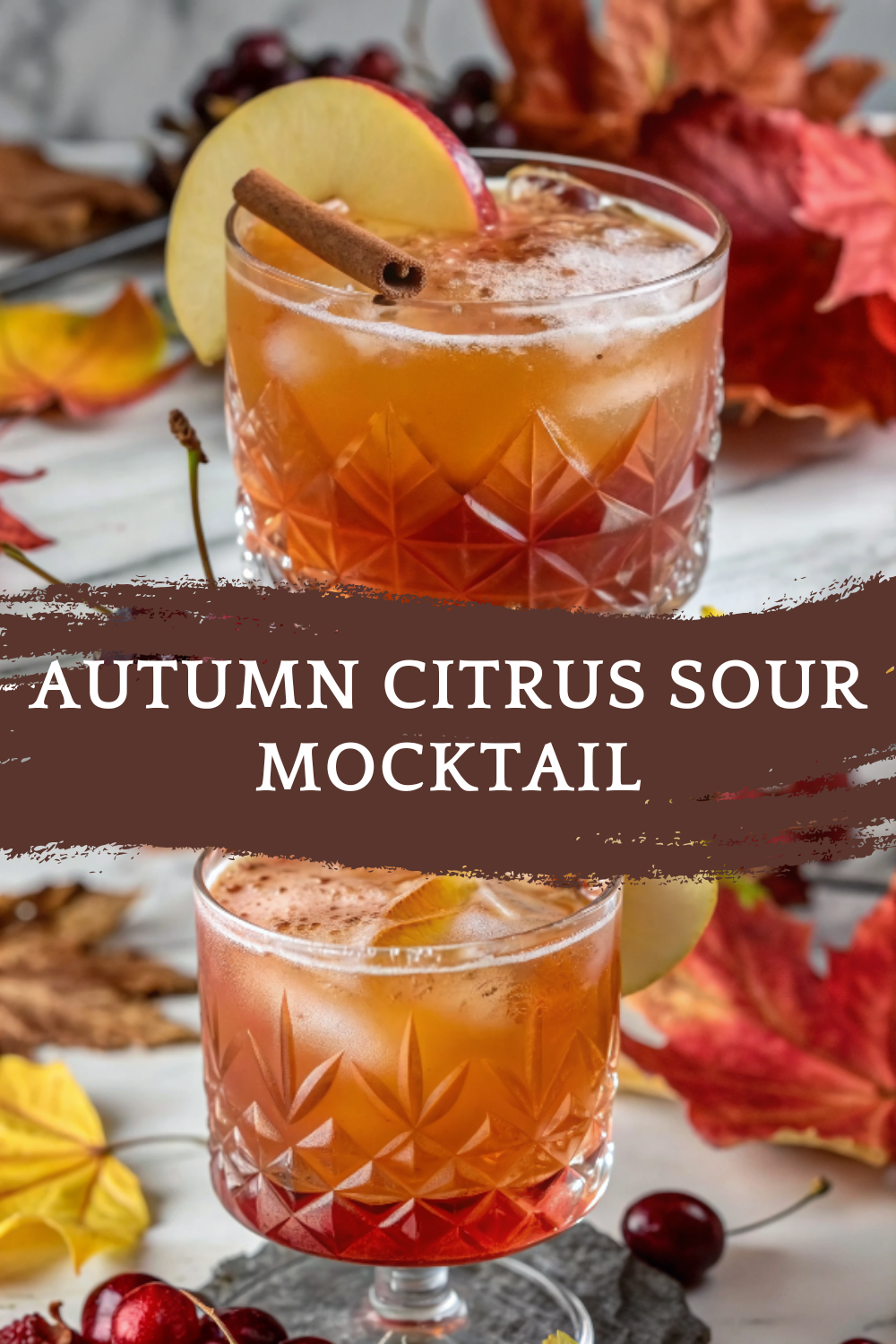 Autumn Citrus Sour Mocktail – A Non-Alcoholic Twist on the Classic Gin Sour