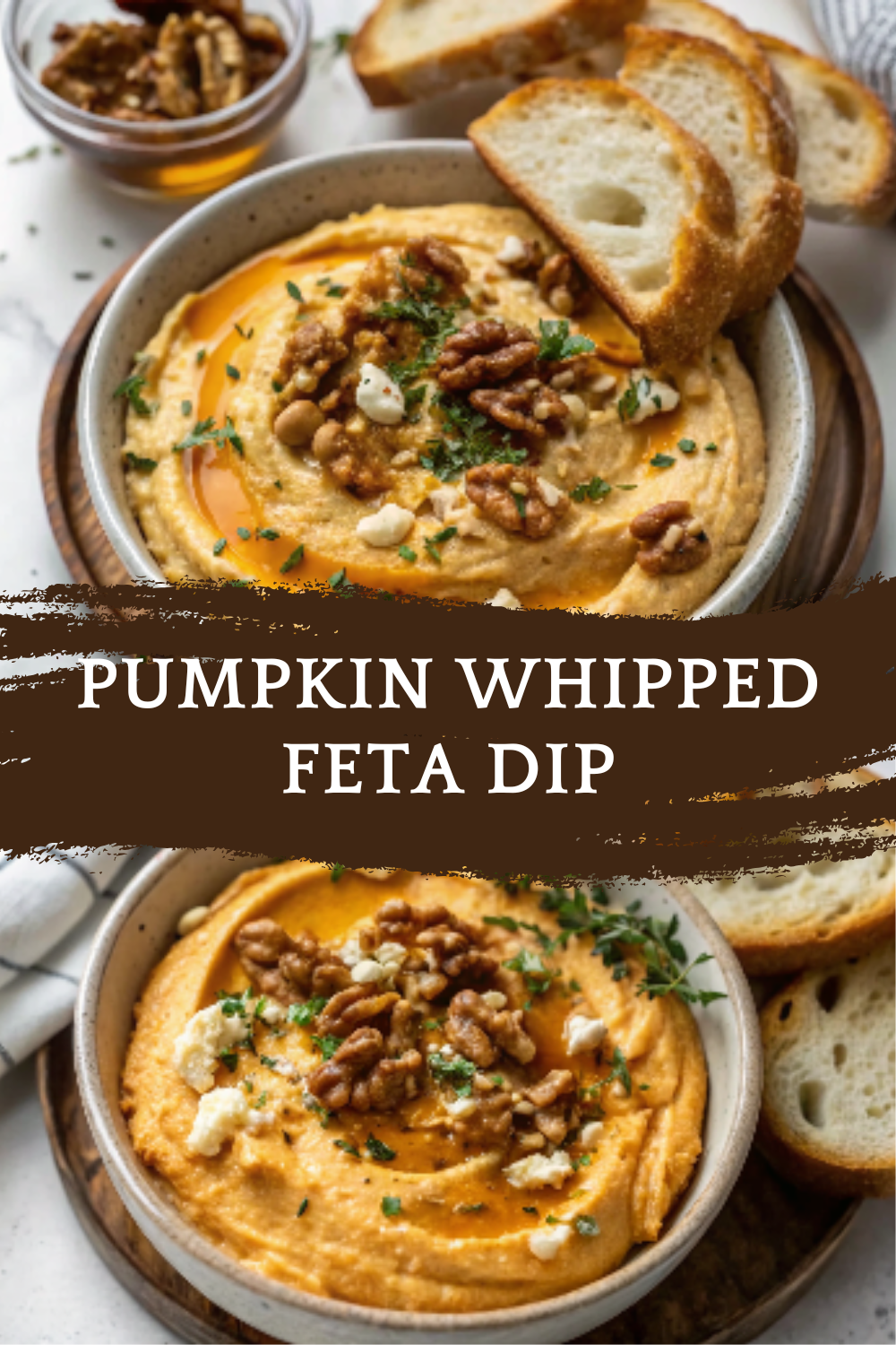 Pumpkin Whipped Feta Dip | Creamy, Savory Fall Appetizer