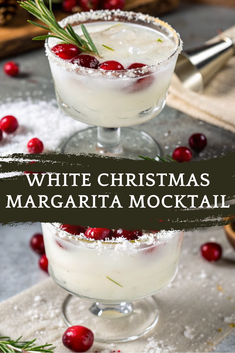 White Christmas Margarita Mocktail – A Creamy, Non-Alcoholic Winter Drink