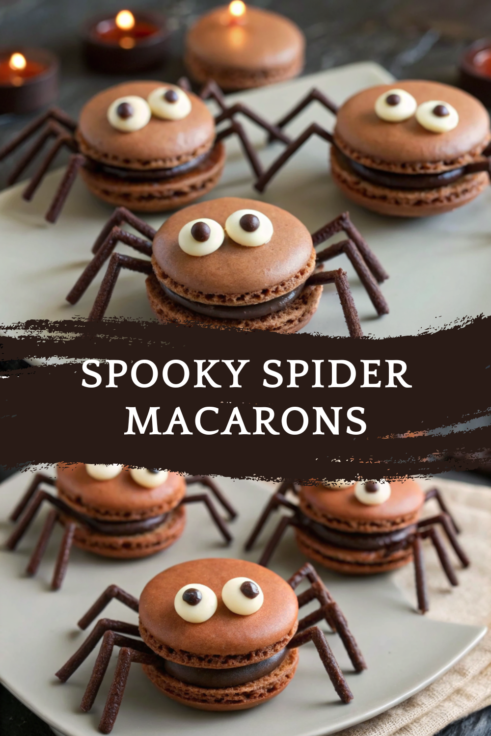 Spooky Spider Macarons – Easy No-Bake Halloween Treat with 4 Ingredients