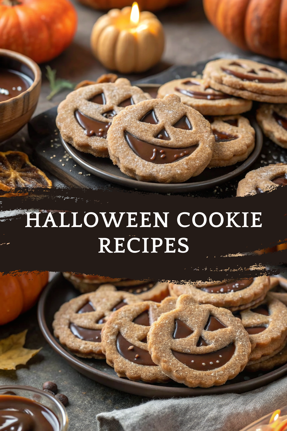 Halloween Cookie Recipes: Milk Chocolate Stuffed Jack-O’-Lantern Cookies