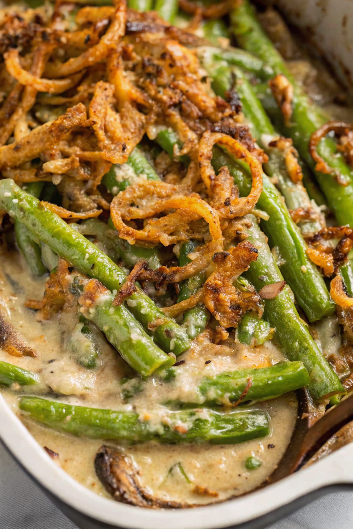 Homemade Green Bean Casserole — Creamy, Crispy & Made from Scratch