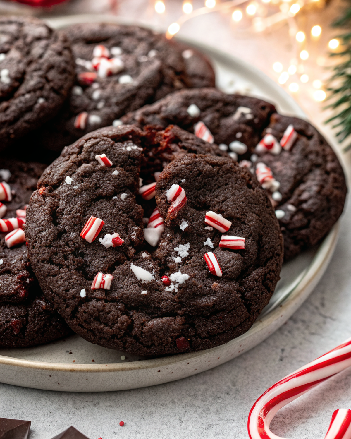 Double Chocolate Peppermint Cookies — Rich, Fudgy & Holiday-Bright