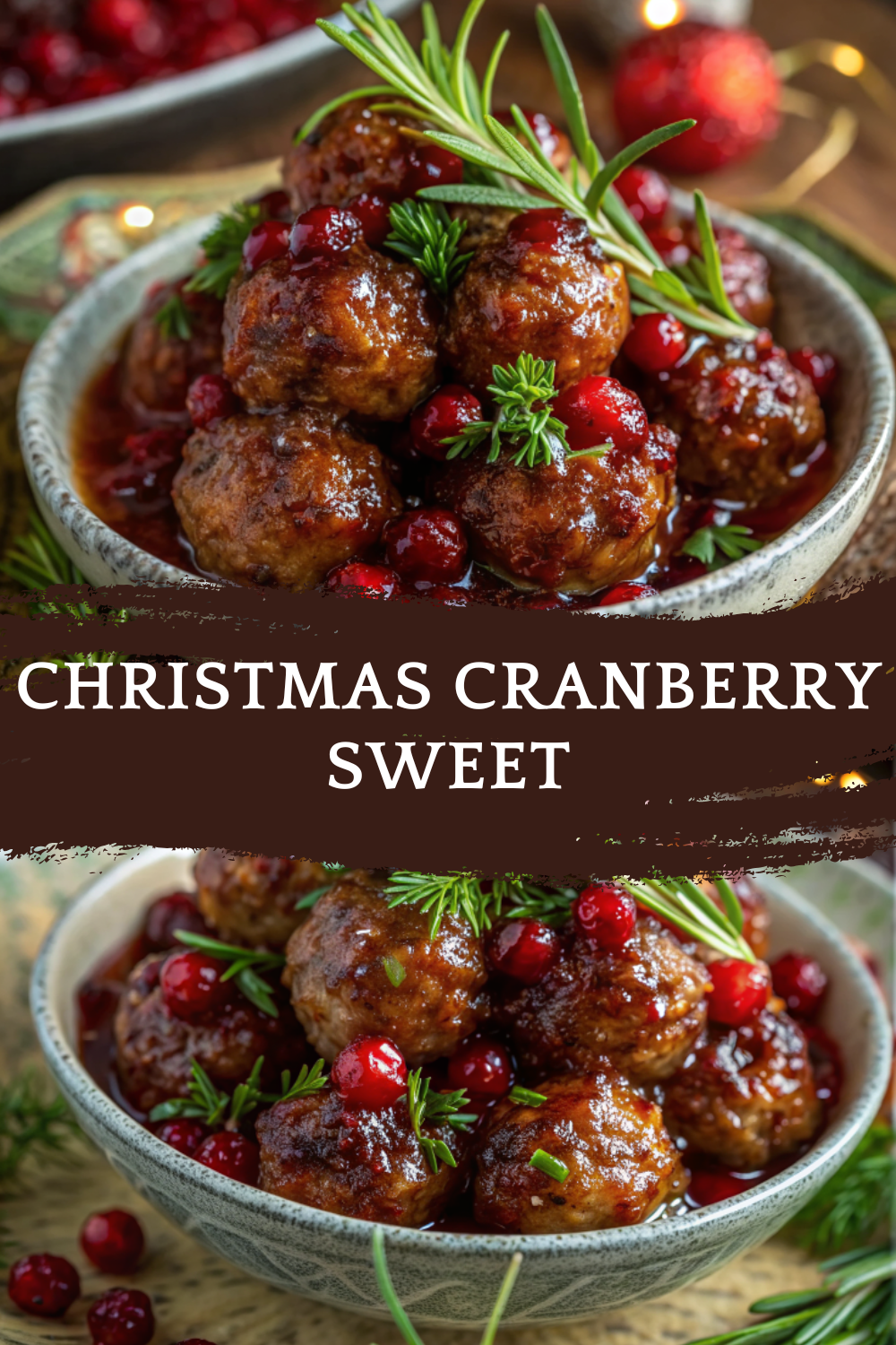 Christmas Cranberry Sweet Savory Holiday Meatballs
