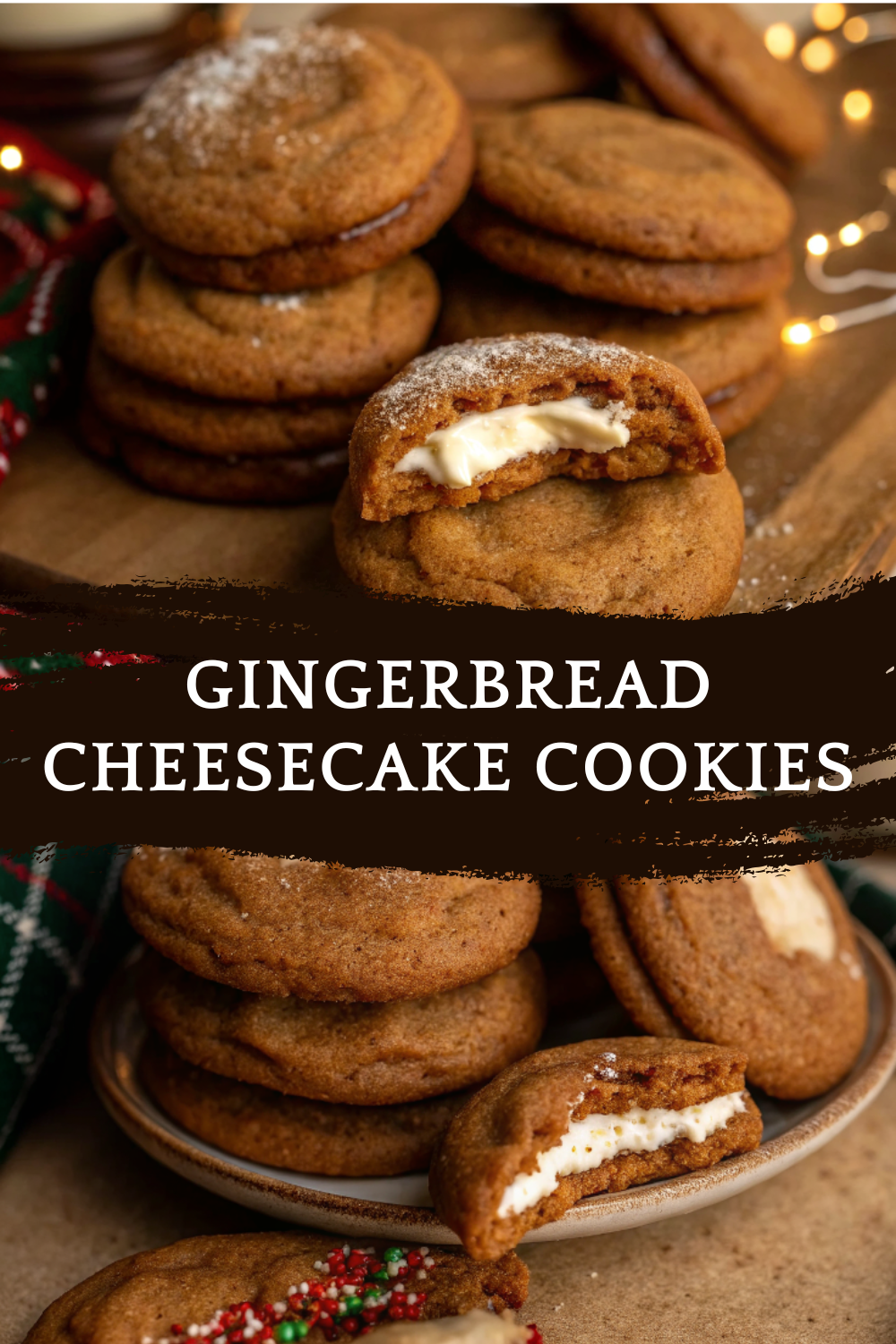 Gingerbread Cheesecake Cookies – Soft, Spiced & Creamy Holiday Treat!