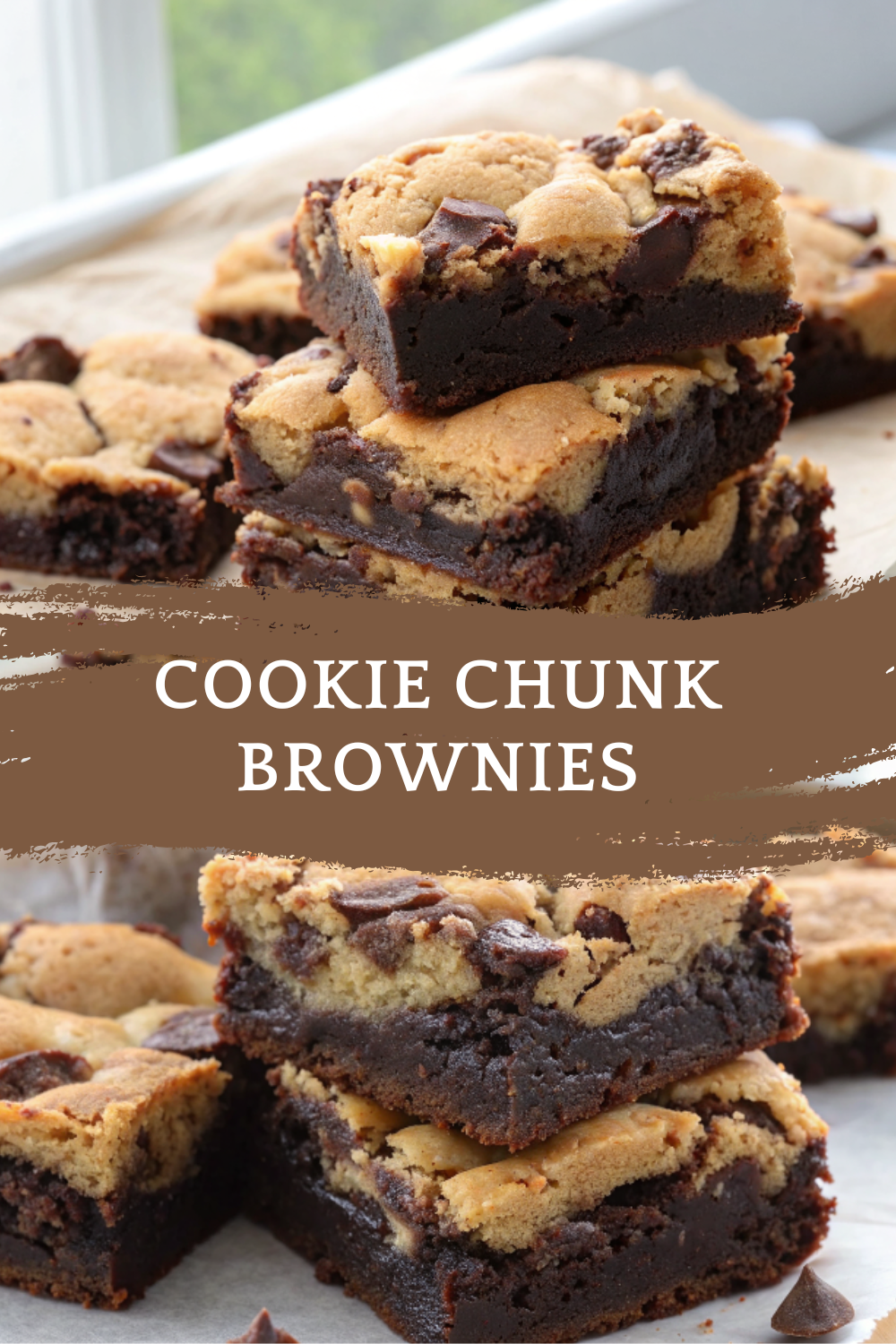 Cookie Chunk Brownies (Ultra Fudgy Brownies Loaded with Cookie Pieces)