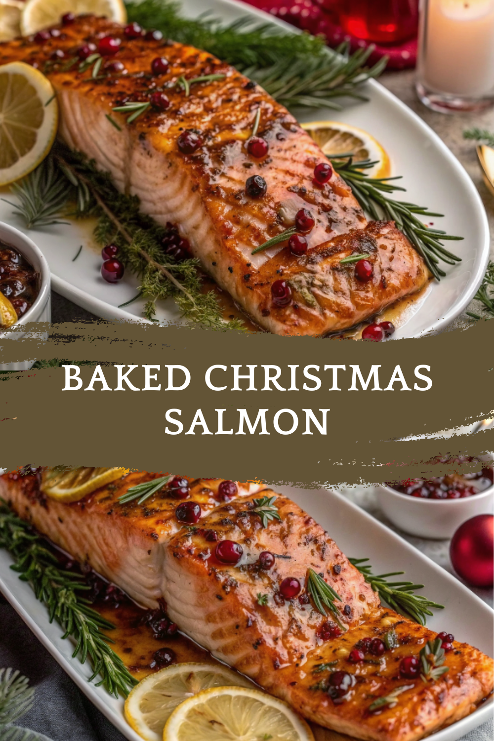 Baked Christmas Salmon with Maple Dijon Glaze