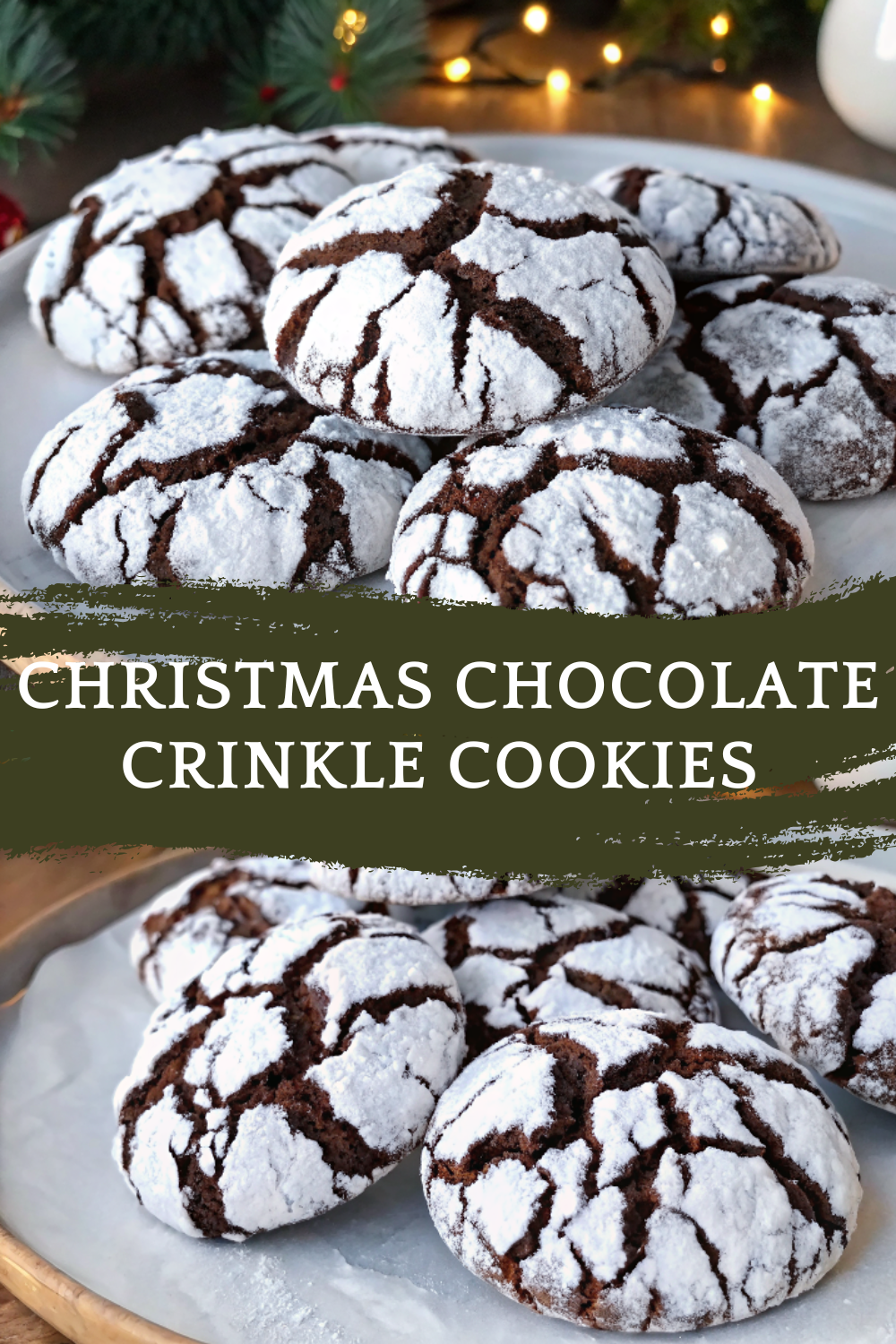 Christmas Chocolate Crinkle Cookies – Soft, Fudgy & Snow-Dusted Holiday Treats