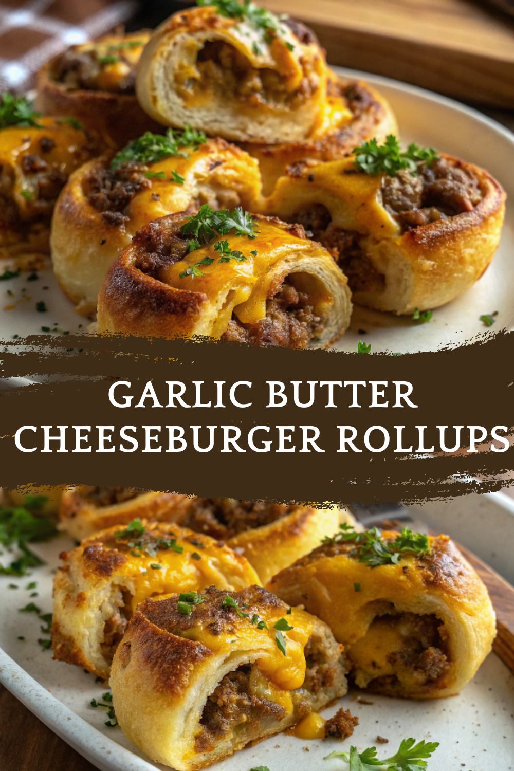 Garlic Butter Cheeseburger Rollups