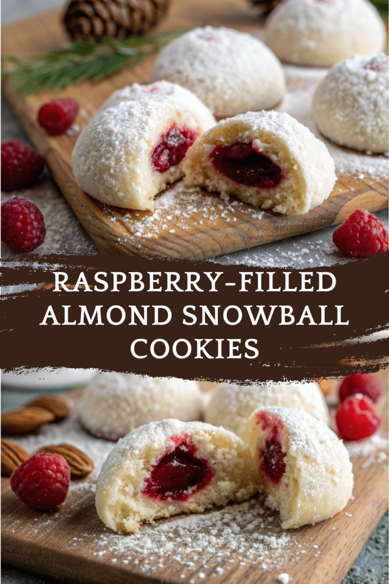 Raspberry-Filled Almond Snowball Cookies – Soft, Buttery & Beautiful ...
