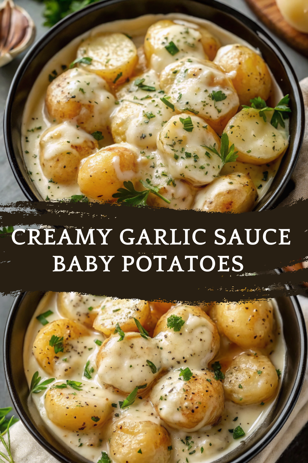 Creamy Garlic Sauce Baby Potatoes – Soft, Buttery & Ultra Comforting!