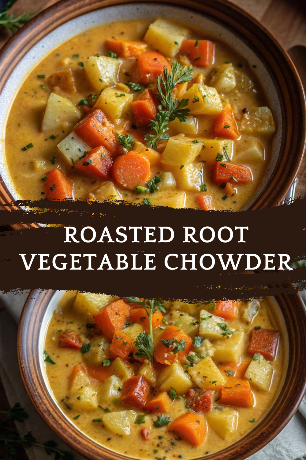 Roasted Root Vegetable Chowder – Cozy Vegan Fall Soup Recipe