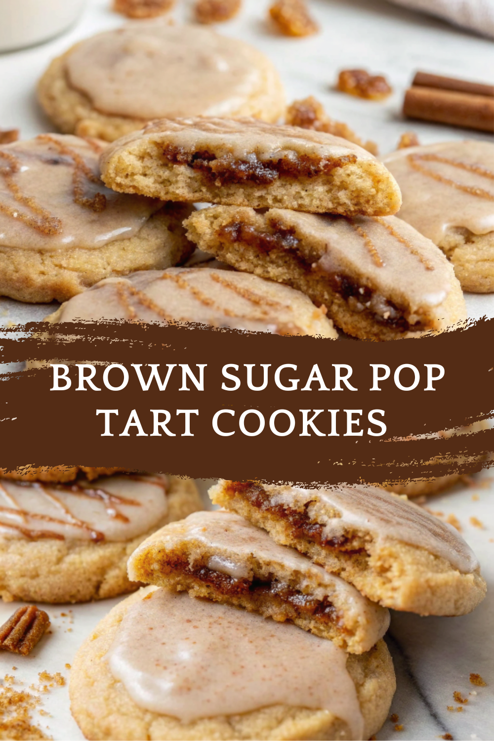 Brown Sugar Pop Tart Cookies – Soft, Buttery & Filled with Cinnamon Goodness