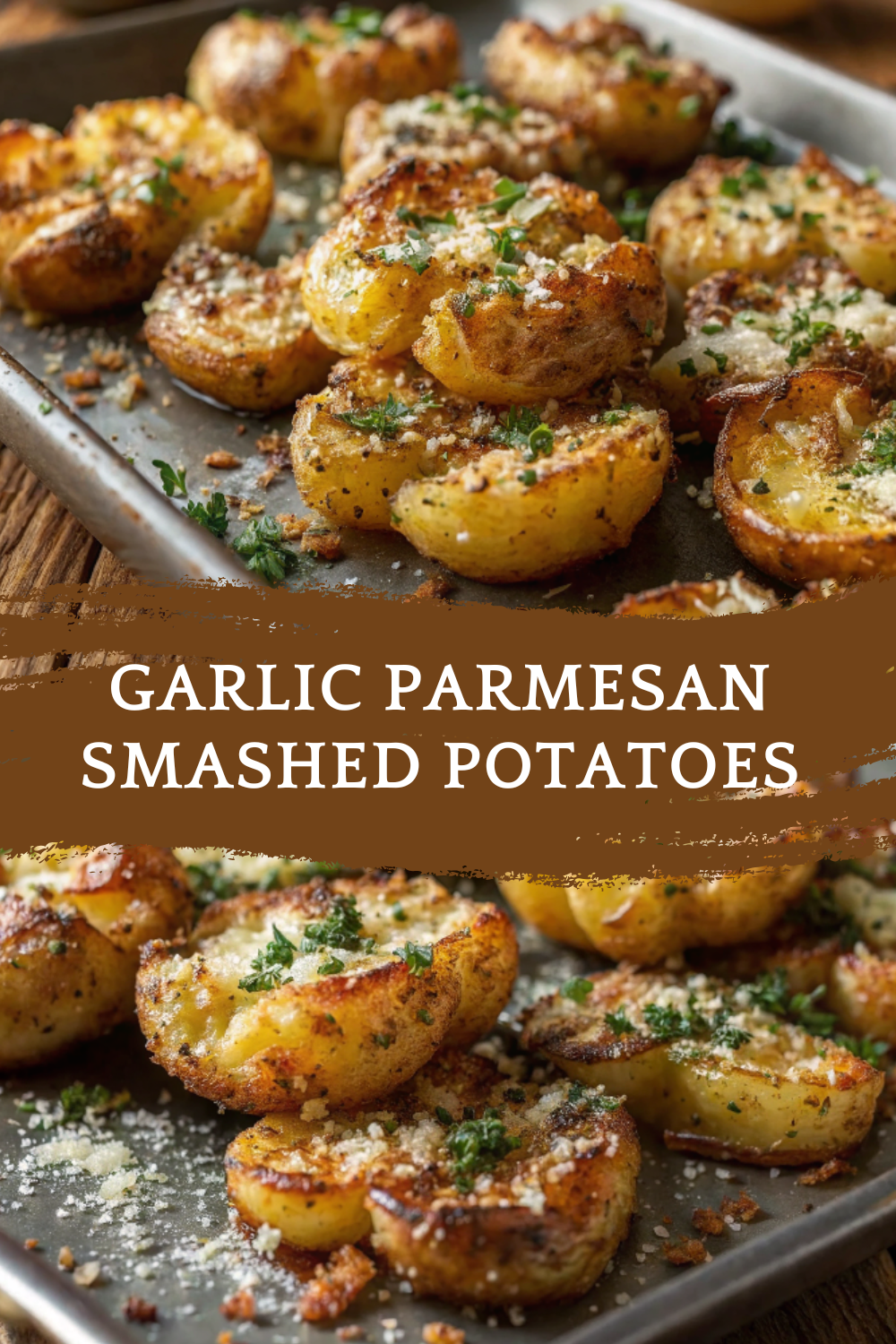 Garlic Parmesan Smashed Potatoes – Crispy, Golden & Loaded with Flavor!