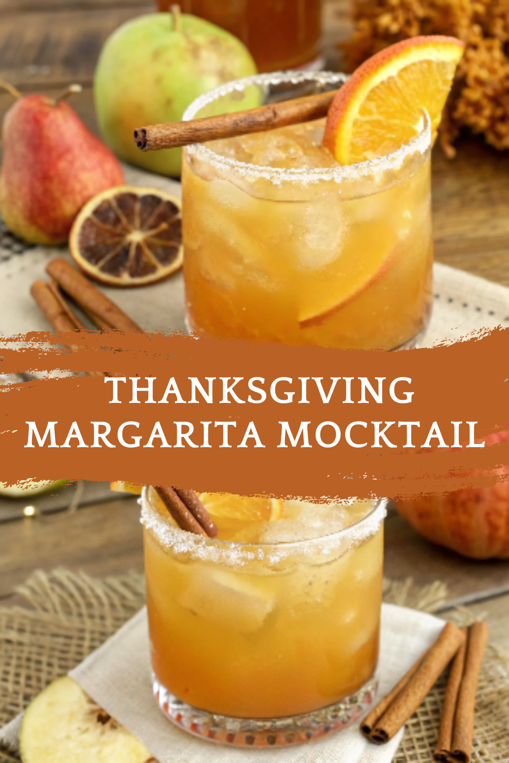 Thanksgiving Margarita Mocktail — A Festive Non-Alcoholic Fall Drink