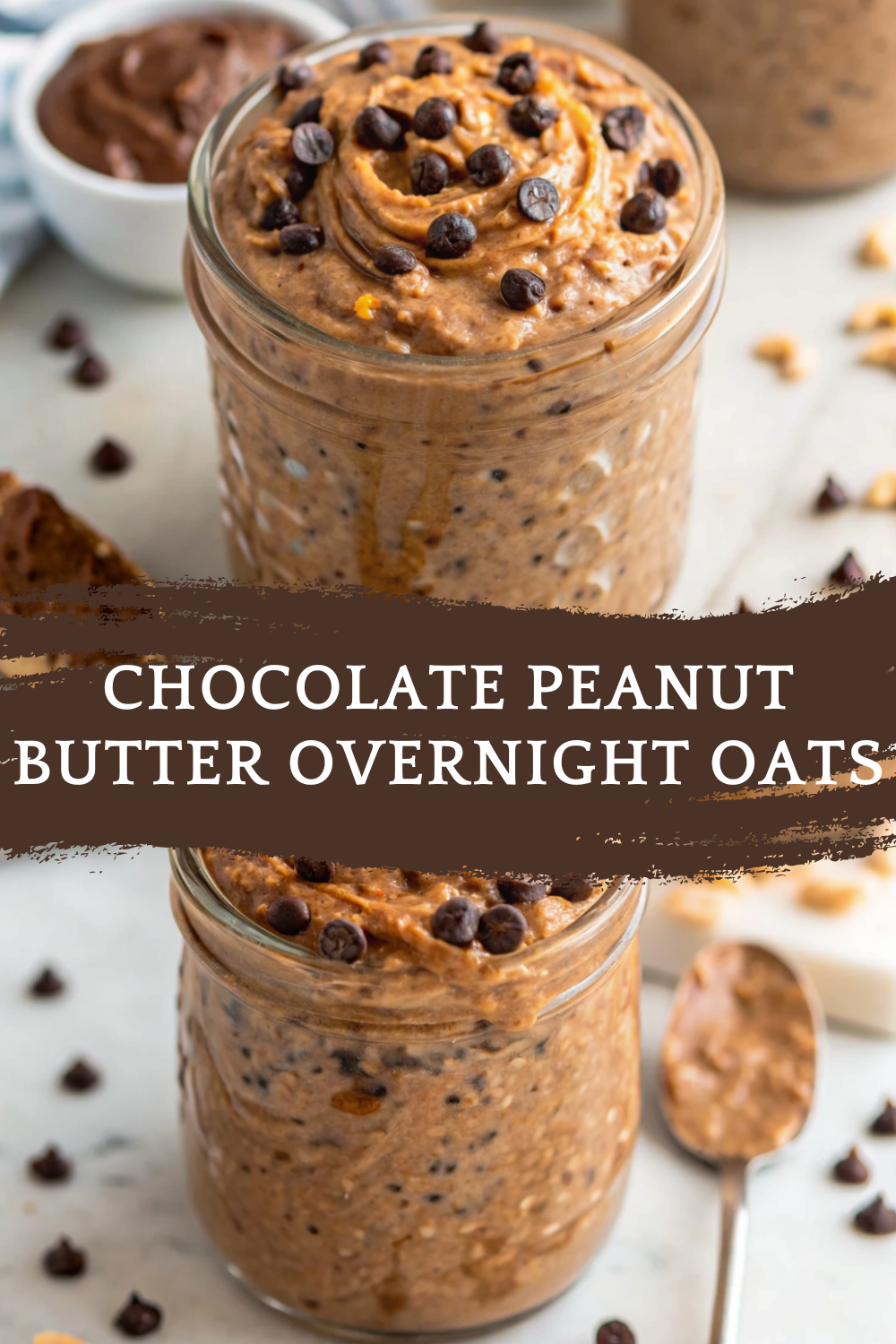 Chocolate Peanut Butter Overnight Oats – Rich, Creamy and Naturally Sweet