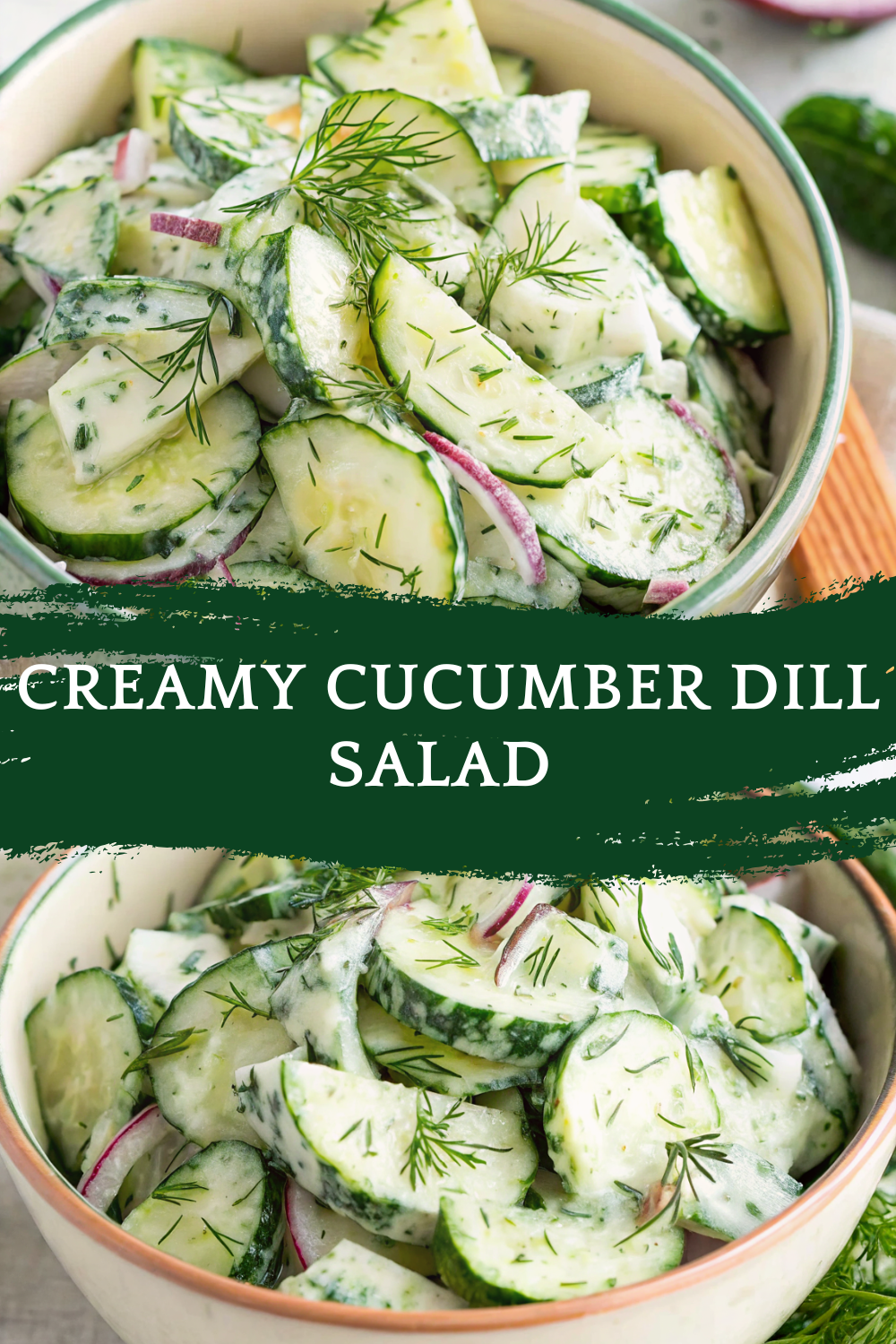 Creamy Cucumber Dill Salad — Fresh, Cooling, and Mediterranean-Inspired*