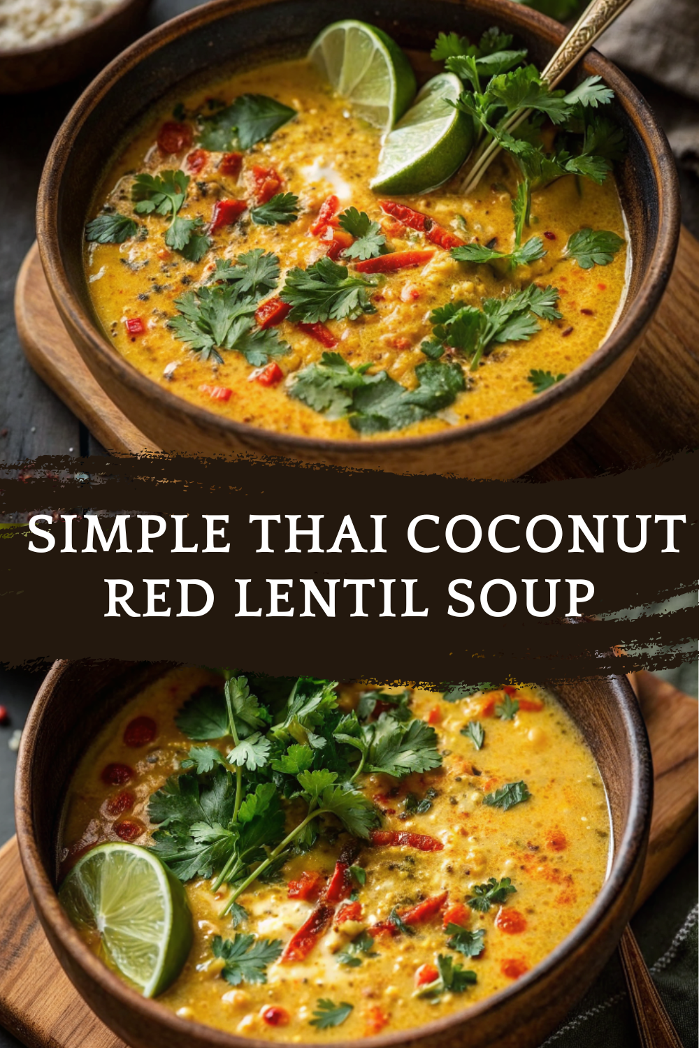 Simple Thai Coconut Red Lentil Soup – For Cozy Nights In
