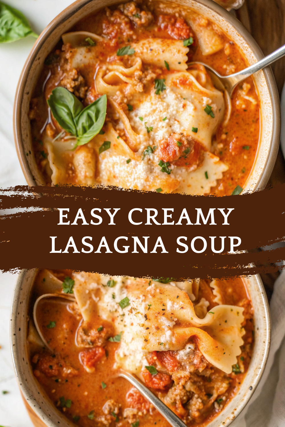 Easy Creamy Lasagna Soup – All the Flavors of Lasagna in One Cozy Bowl