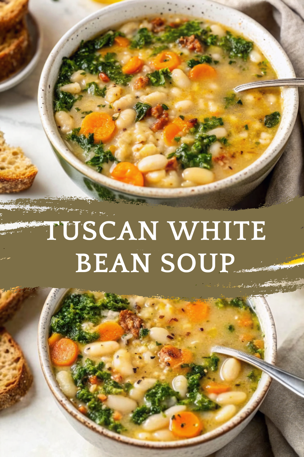 Tuscan White Bean Soup – Cozy, Hearty & Naturally Creamy