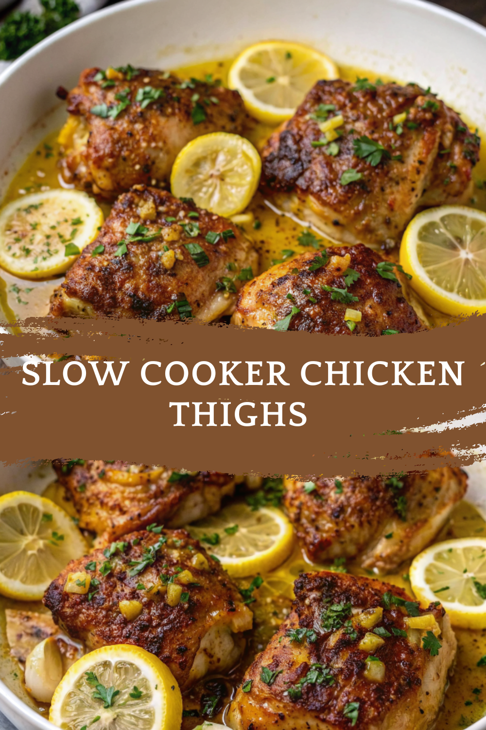 Slow Cooker Chicken Thighs with Lemon Garlic Butter – Juicy, Comforting & Effortlessly Delicious
