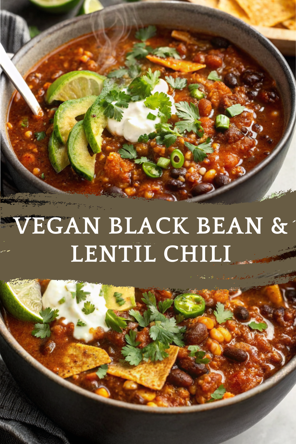 Vegan Black Bean & Lentil Chili – Hearty, Protein-Packed & Comforting