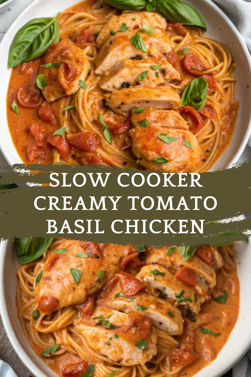 Slow Cooker Creamy Tomato Basil Chicken – Tender Chicken in a Rich, Comforting Tomato Cream Sauce