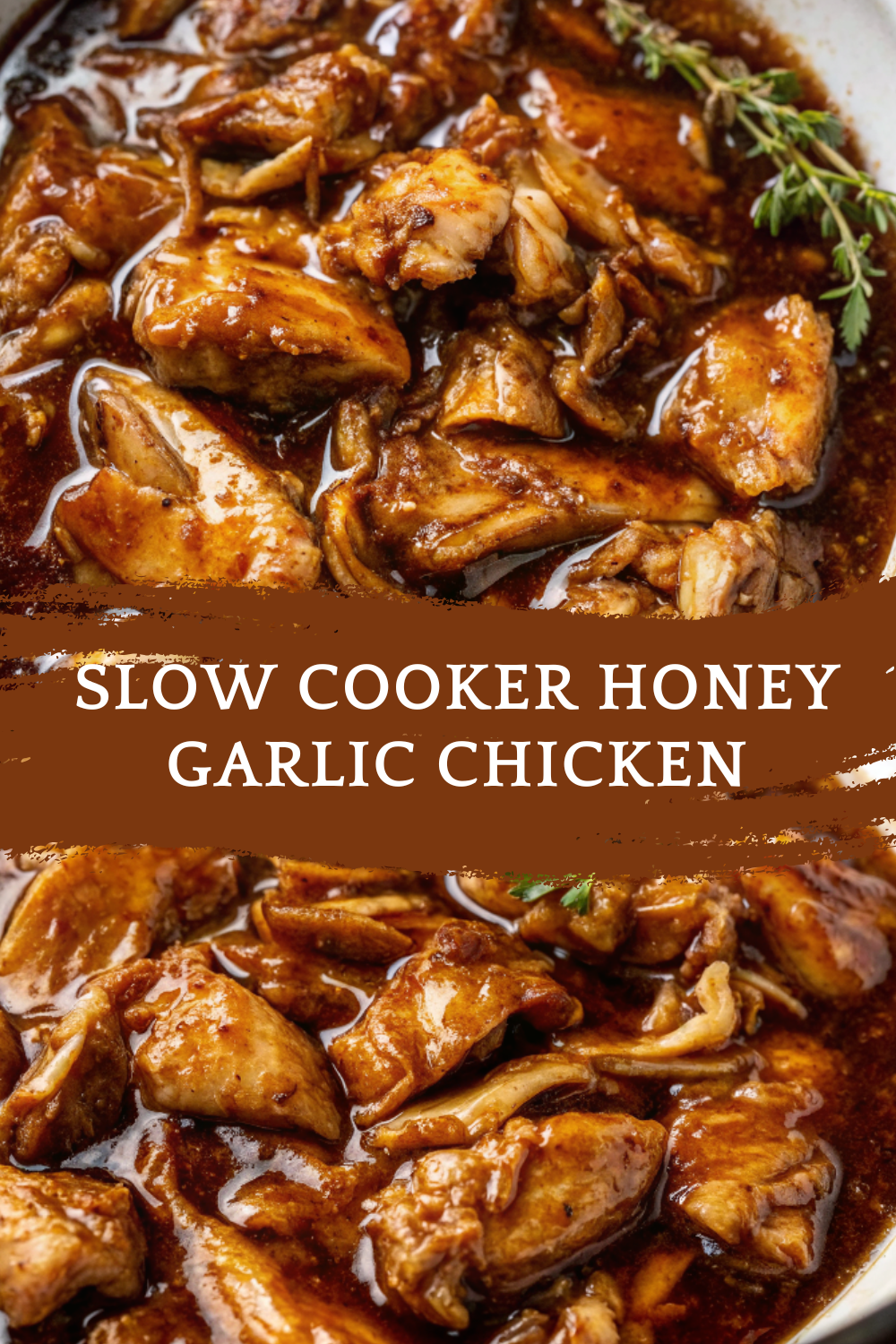 Slow Cooker Honey Garlic Chicken – A Tender, Sweet-and-Savory Comfort Dinner That Practically Cooks Itself