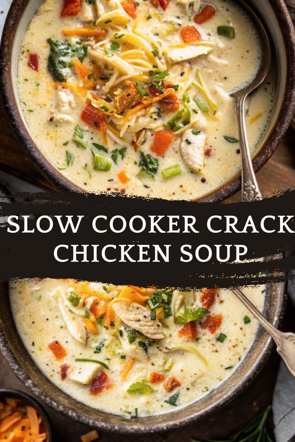 Slow Cooker Crack Chicken Soup – Creamy, Cheesy & Comforting