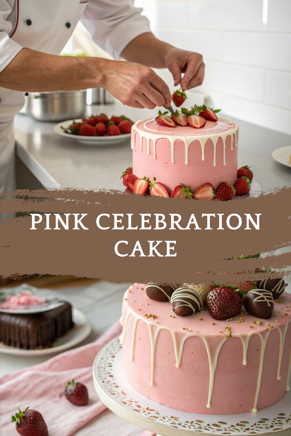 Pink Celebration Cake – Fluffy Vanilla Cake with Elegant Pink Finish