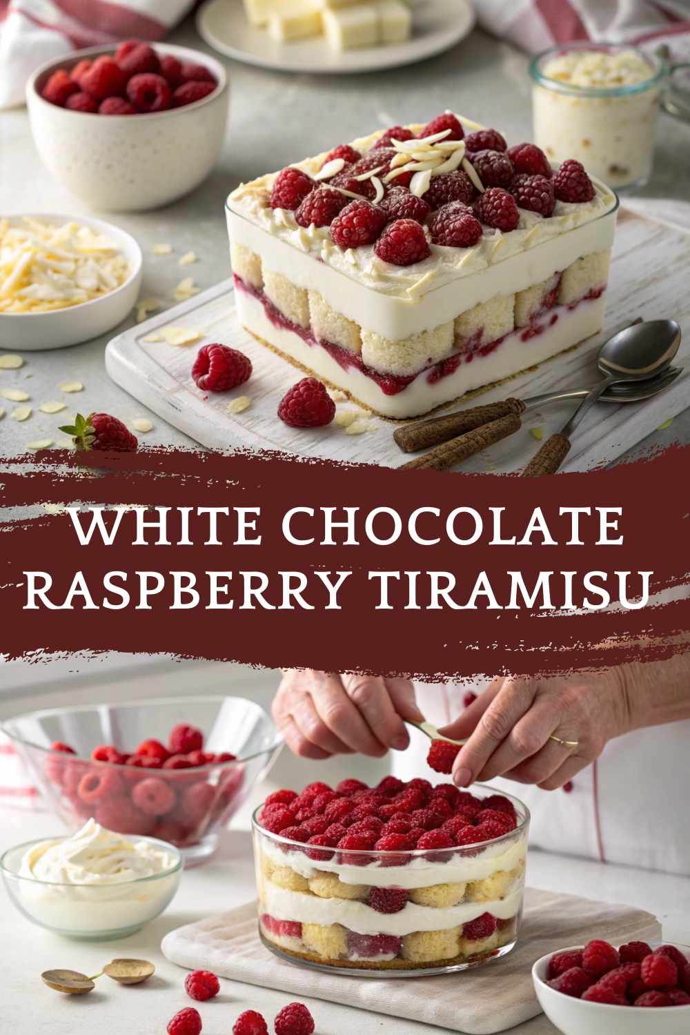 White Chocolate Raspberry Tiramisu – Creamy, Fruity, and No-Bake Elegance