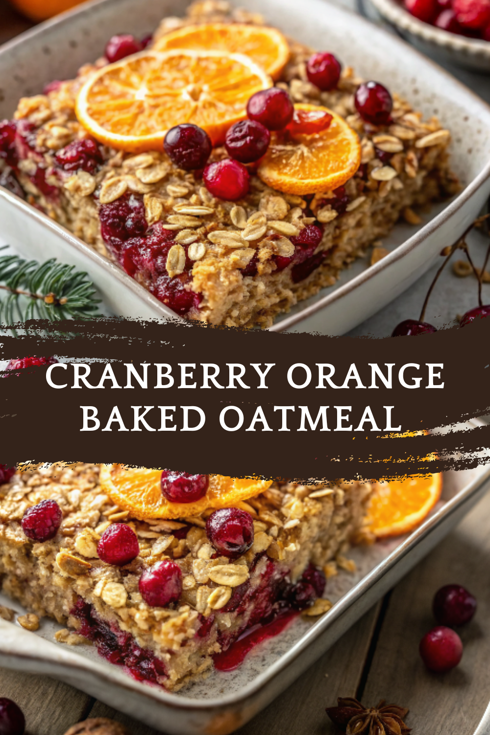 Cranberry Orange Baked Oatmeal – Cozy, Festive and Protein-Packed Holiday Breakfast