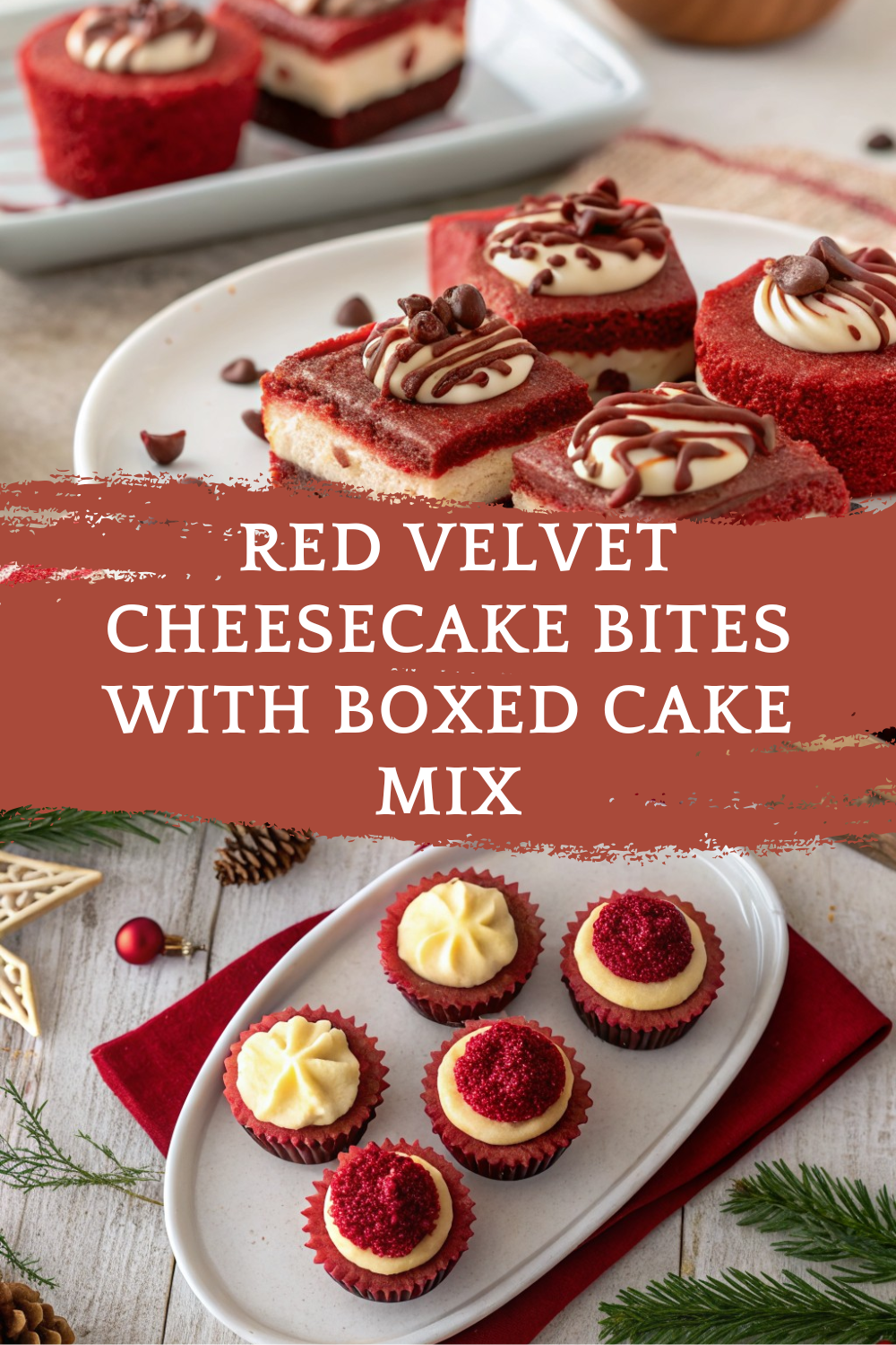 Quick and Easy Red Velvet Cheesecake Bites with Boxed Cake Mix