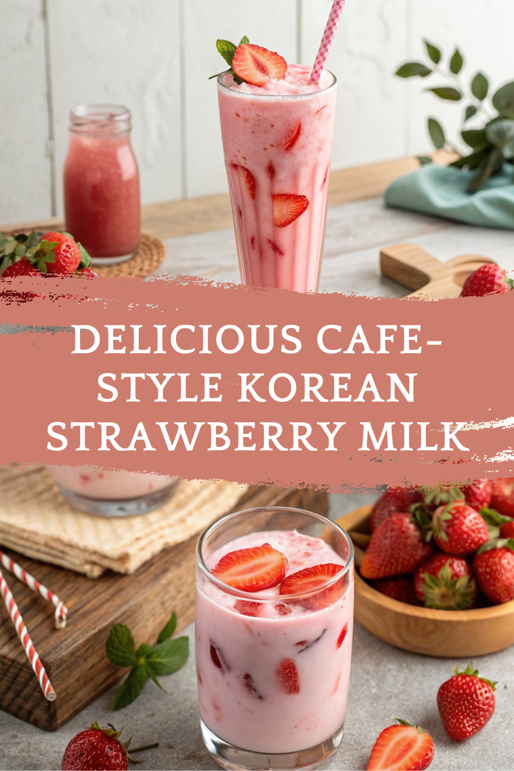 Delicious Cafe-Style Korean Strawberry Milk
