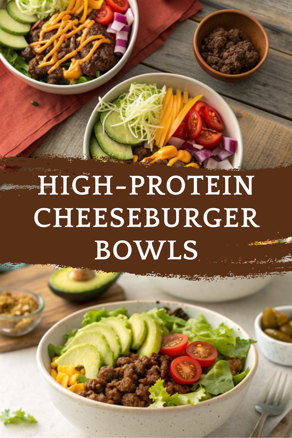 High-Protein Cheeseburger Bowls – Low-Carb Meal Prep with Ground Beef