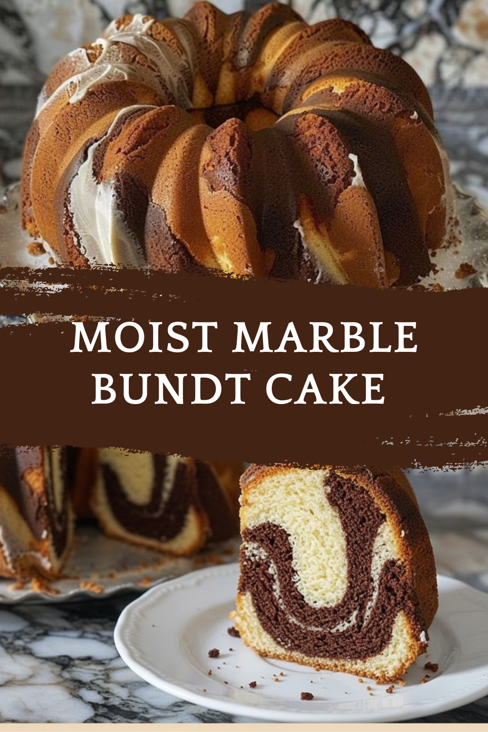 Moist Marble Bundt Cake – Chocolate & Vanilla Swirl Perfection