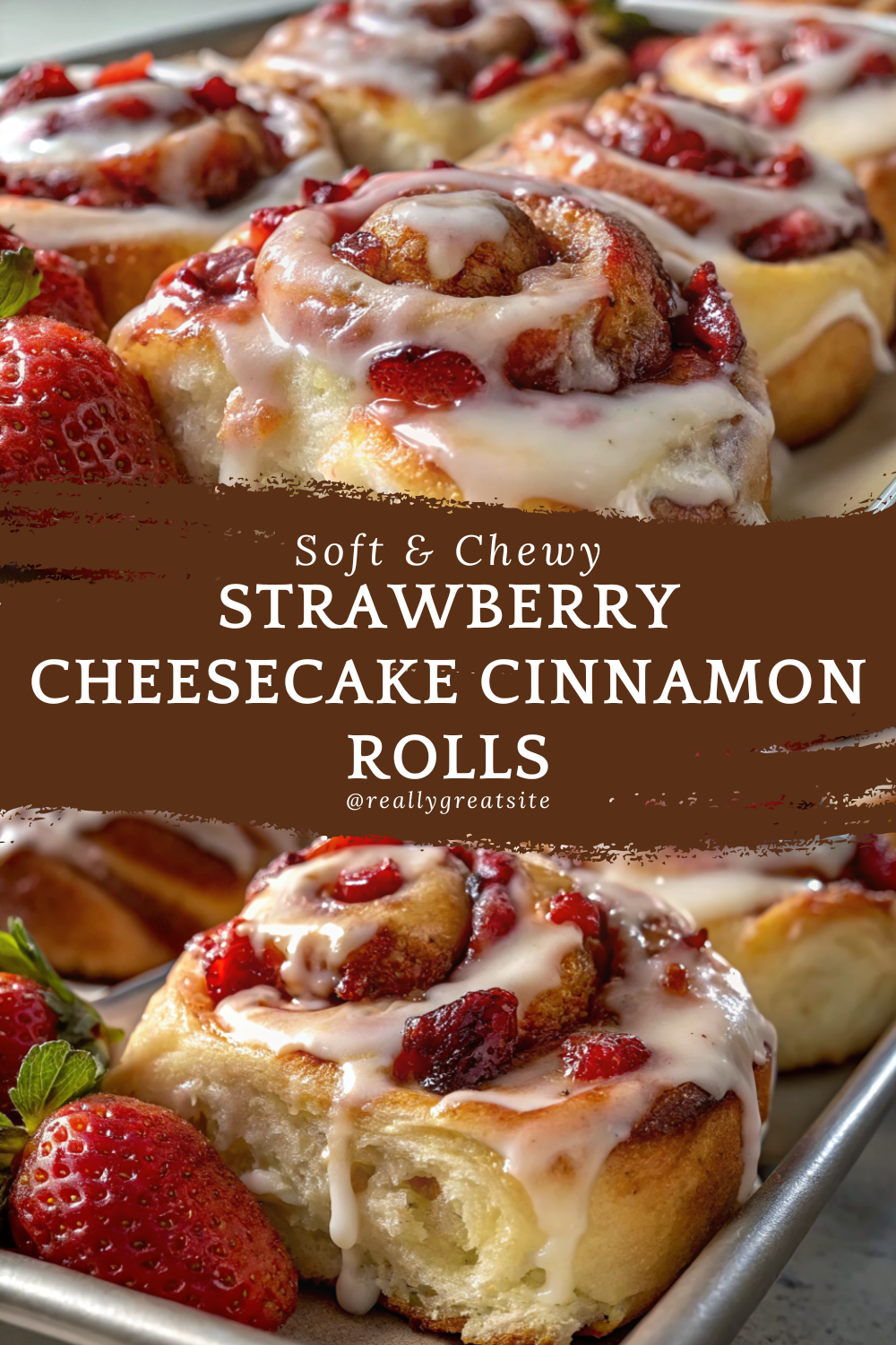 Strawberry Cheesecake Cinnamon Rolls – Soft, Sweet & Bakery-Style